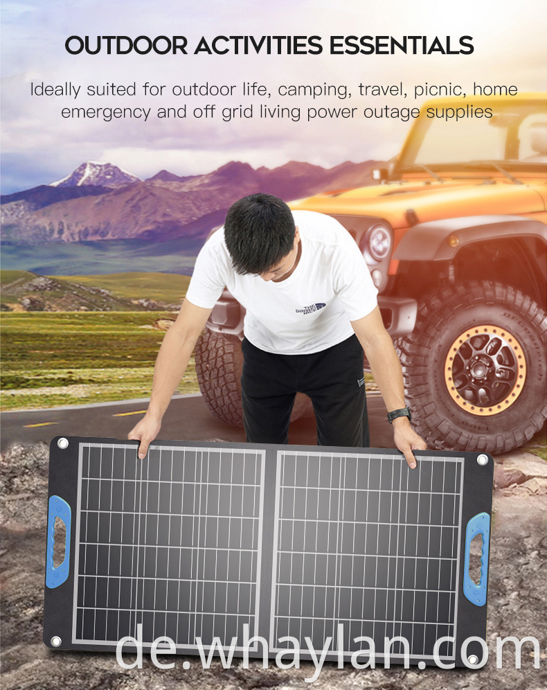 Tragbares Solarpanel für Kraftstation Falten Sie Perc Cell Ladegerät mit USB -Ausgaben Solar PV -Module Mono -Batteriehersteller